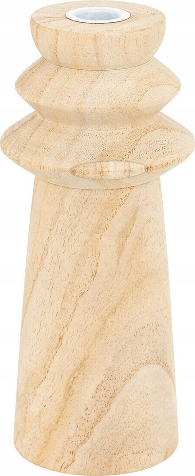 Set mbajtëse qirinjsh Atmosphera Uma Wood, 2 copë, dru paulownia, bezhë