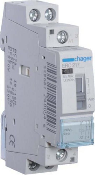 Rele instalimi Hager ERC217, 16A, 2C 230V AC