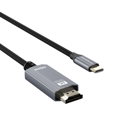 Kabllo video Wozinsky WCCH-01 USB-C me HDMI, 4K 60Hz, 1.8m, e zezë