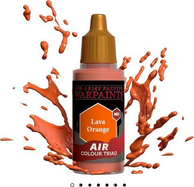 Bojë akrilike për aerograf Army Painter Warpaints Air Lava Orange, 18ml, portokalli e ndezur