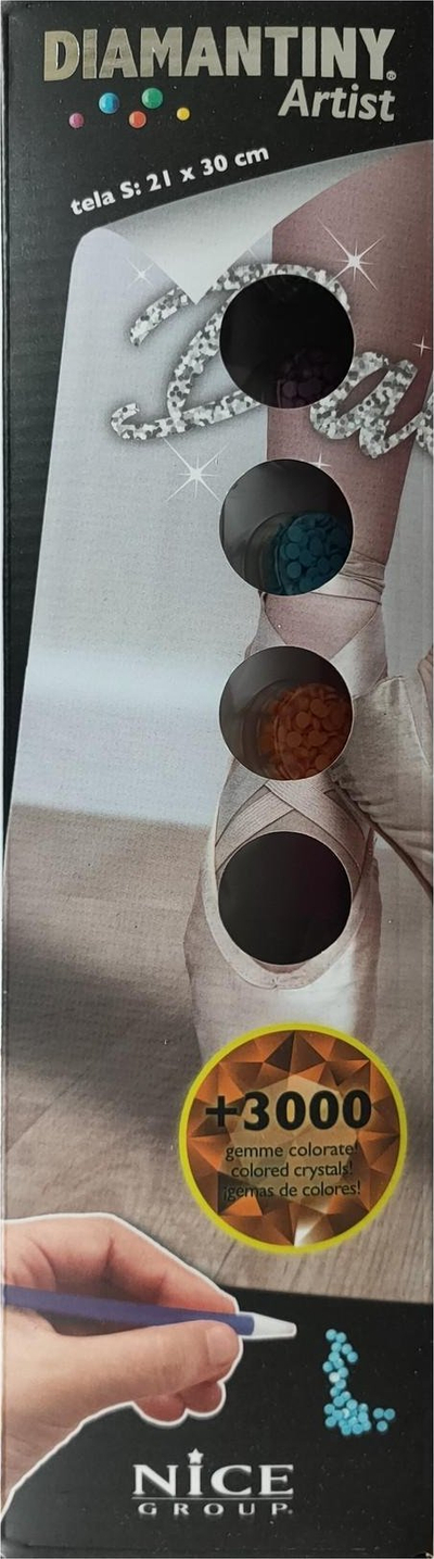 Set mozaiku me diamante Artist Balerinë, format A4, mbi 3000 kristale, shumëngjyrësh