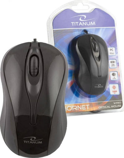 Maus Titanum Hornet, me kabllo, USB, i zi