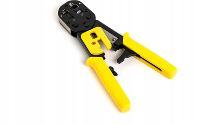Vegël krimpuese Digitus për fiça RJ45 RJ12 RJ11, për Cat.5e Cat.6, plastike, e verdhë