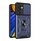 Mbrojtëse telefoni Hurtel Hybrid Armor Camshield, Samsung Galaxy S25 Edge, me këmbë mbajtëse, blu