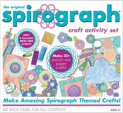 Сет занает Kahootz Spirograph Craft Activity Set, 30+ проекти со хартија, за деца 6+, повеќебоен