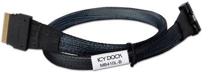 Кабел ICY DOCK MCIO SFF-TA-1016 8i во SlimSAS SFF-8654 8i, 0.5 m, црн