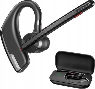 Kufje Bluetooth New Bee M51, mono me mikrofon, me kuti karikimi, e zezë