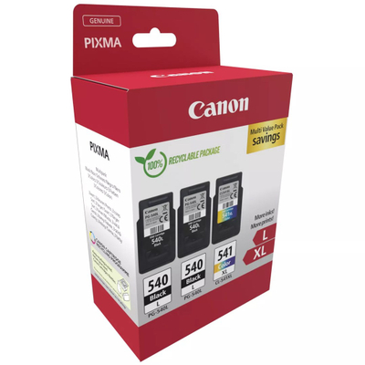 Bojë dhe kokë printimi Canon PG-540L/CL-541XL, paketë shumëfishe, e zezë/magenta/e verdhë
