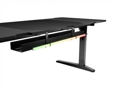 Tavolinë gaming Genesis Holm Modular 180, 180cm, ndriçim RGB, e zezë