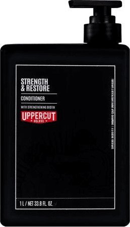 Balsam për flokët Uppercut Deluxe Strength &amp; Restore, 1000 ml, për forcim dhe rregullim, i zi