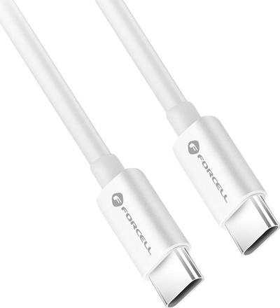 Kабел USB C Forcell F-energy C338, Type C во Type C, 3A 60W PD QC4.0, 3 m, бел