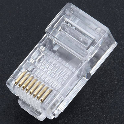 Set konektorë rrjeti BIT RJ45 RJ1A, 8P8C, 100 copë, transparent