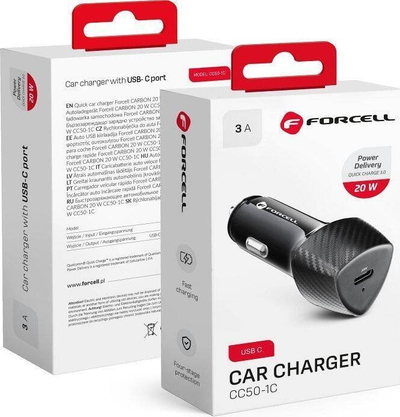 Karikues makine ForCell Carbon CC50-1C, USB C, PD 20W, i zi