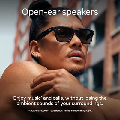 Syze inteligjente Ray-Ban Meta Wayfarer Gen 1, Bluetooth Wi-Fi, xhama Transitions, mat të zeza