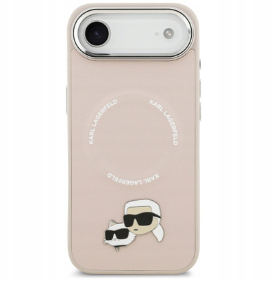Kapak telefoni Karl Lagerfeld MagSafe, për iPhone 17 Pro, PU, rozë