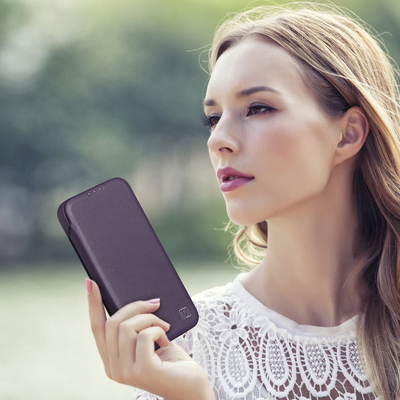 Këllëf telefoni iCarer CE Premium Leather Folio, MagSafe, për iPhone 14, vjollcë e errët