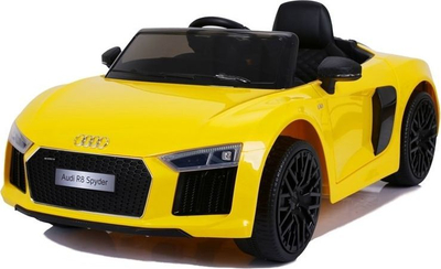Makina me bateri Lean Cars Audi R8 JJ2198, me telekomandë, e verdhë