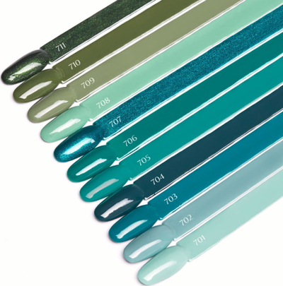 Llak xhel hibrid Ocho Nails Color 704 Green, 5g, jeshile e errët