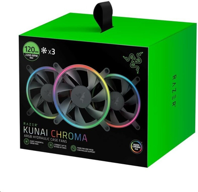 Ventilatorë Razer Kunai 120MM aRGB LED PWM Performance, 3 copë