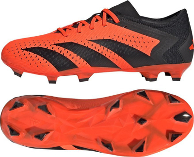 Këpucë futbolli Adidas Predator Accuracy.3 L FG M GW4601, për fushë me bar natyral, me lidhëse, të kuqe