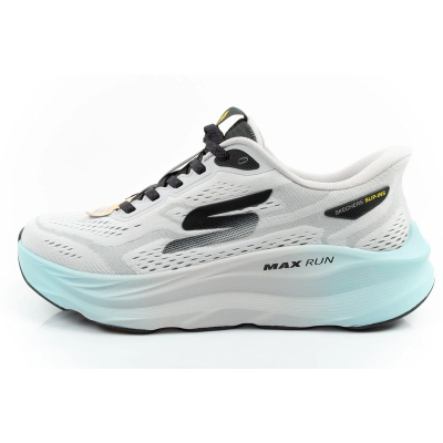 Këpucë sportive Skechers Max Run Slip Ins, me rrjetë që merr frymë, me shollë të butë amortizuese, gri