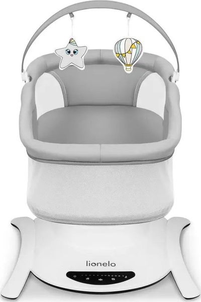 Електричен џеп Lionelo Bella Bouncer, вртење 360°, до 9 kg, сива Concrete