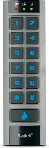 Tastierë e jashtme Satel ACCO-SCR-BG, lexues karte afërsie 125kHz, me buton zileje, gri