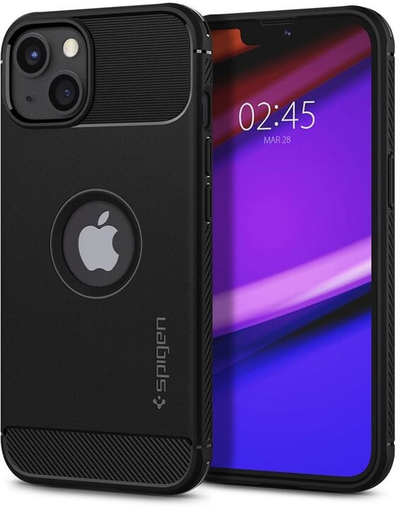 Mbrojtëse Spigen Rugged Armor për Apple iPhone 13, e zezë