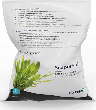 Substrat për akuarium Oase ScaperLine Soil Black, 9L, i zi