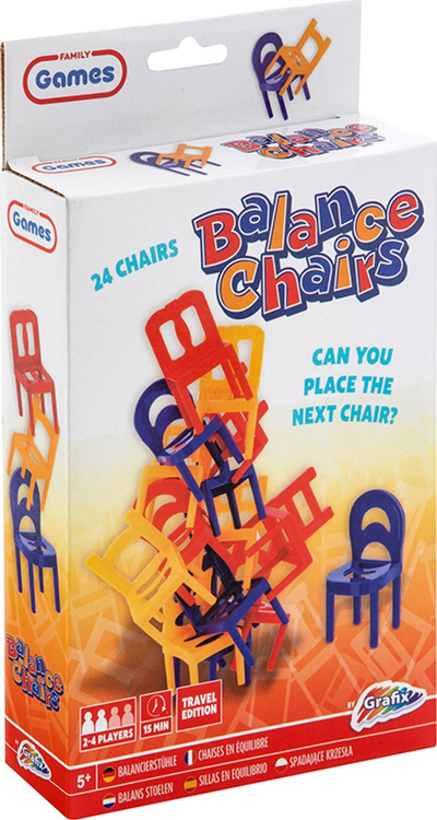 Lojë tavoline Grafix Balance Chairs Pocket Edition, 24 karrige, për 2-4 veta, me ngjyra