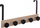 Varëse dere 5 Five Simply Smart Door Hook Coat Rack, dru, e zezë