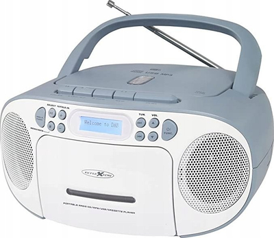 Radio CD Reflexion RCR2260DAB/BL, DAB+, FM, USB, e bardhë me blu