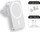Mbajtëse telefoni me karikues wireless 1stCOOL Magnetic Wireless Qi, 15W, përputhshëm me MagSafe, e bardhë