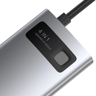 Hub 4in1 Seria Metal Gleam Baseus, USB-C në USB 3.0 + USB 2.0 + HDMI + USB-C PD
