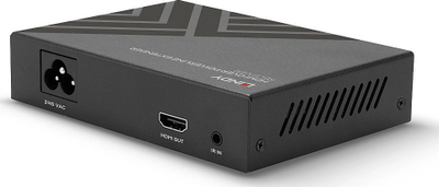 Marrës HDMI Lindy Over Powerline Extender, Full HD 1080p 60Hz, me IR, i zi