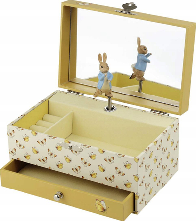 Kuti muzikore TROUSSELIER Peter Rabbit, me sirtar, me pasqyrë, jeshile