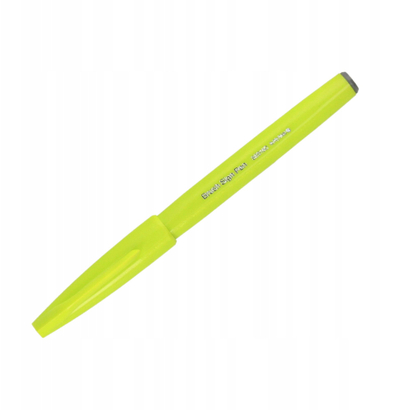Stilolaps kalligrafik Pentel Arts SES15, majë furçë, lime green