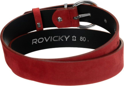 Ремен за панталони за жени Rovicky 80, природна кожа, 2.7cm, црвен