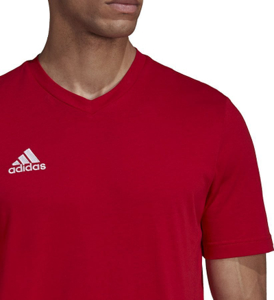 Bluzë sport adidas Entrada 22 Tee M HC0451, pambuk, për burra, e kuqe