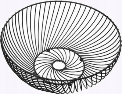 Shportë hekuri “Twisted” për dekor, 30 cm, e zezë