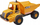 Kamion lodër JCB Mega Dump Truck Teamsterz, me karroceri që çohet, plastik, i verdhë me të zi