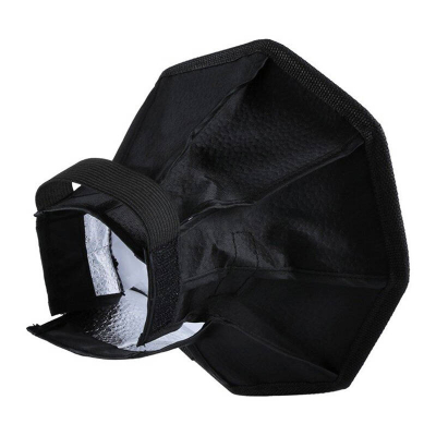 Difuzer softbox oktagonal për blic Puluz, 20 cm, universal, i zi