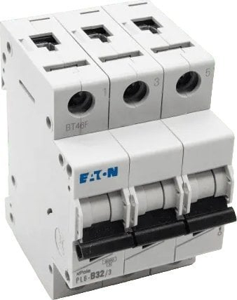 Ndërprerës automatik Eaton PL6-B32/3, 3P, 32A, 6kA AC