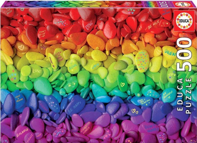 Puzzle Educa Pebbles, 500 copa, 34 x 48 cm, shumëngjyrësh