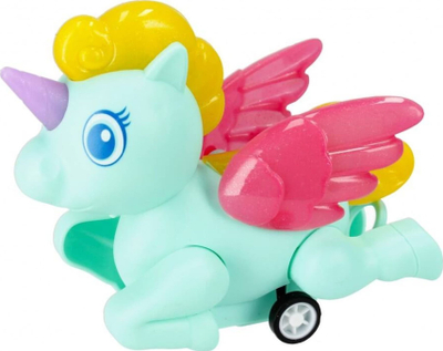 Lodër unicorni me litar për ta tërheq, Mega Creative 490304, me drita, 12 cm, shumëngjyrëshe
