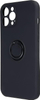 Mbulesë telefoni Finger Grip për iPhone 12 Pro 6.1", unazë mbajtëse, TPU, e zezë