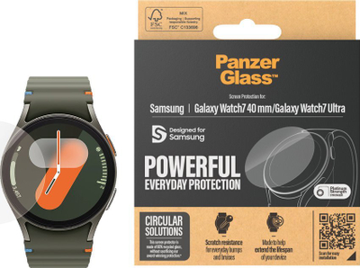 Mbrojtës ekrani PanzerGlass Samsung Galaxy Watch7 40mm Watch Ultra, Ultra Wide Fit, transparent