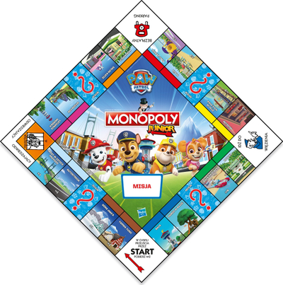 Lojë tavoline Monopoly Junior PAW Patrol, për fëmijë, shumëngjyrëshe