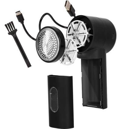 Makine për heqjen e pushit MPM MMU-05, 3 shpejtësi, rikarikueshme USB, e zezë