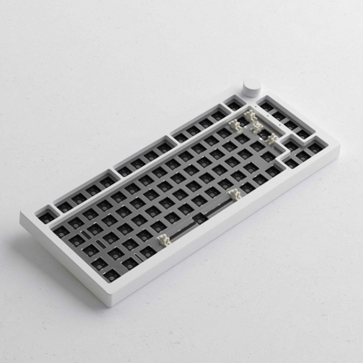 Tastierë mekanike Akko 5075B Via Barebone, 75%, wireless, e bardhë